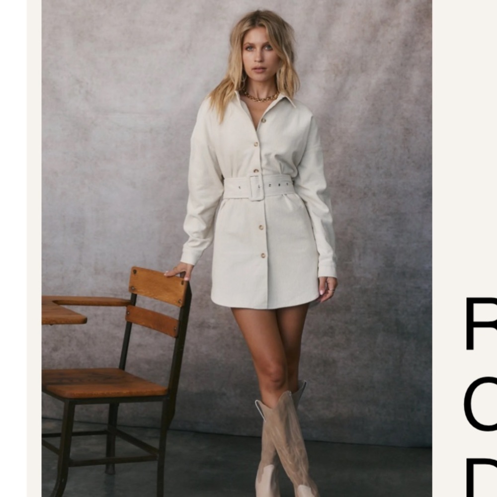 Beige shacket dress!